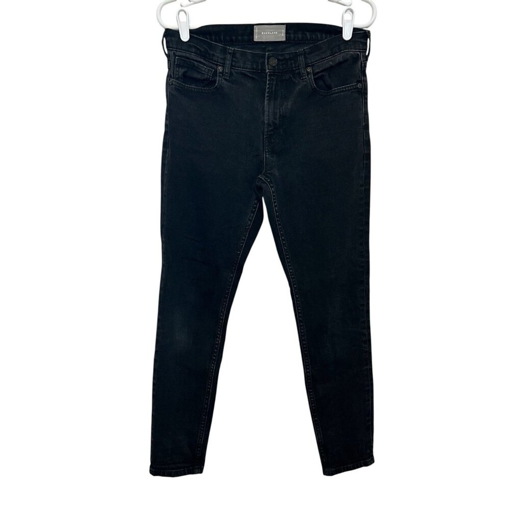 Everlane Women’s Skinny Jean Size 29 Stretch Black Mid Rise Zipper Pockets